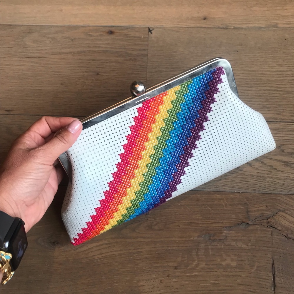 Sarah’s Bag - Leather Rainbow Clutch
